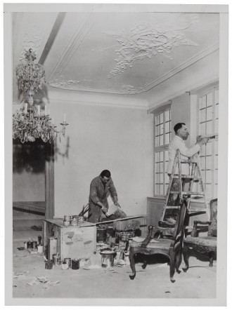 1951 vor Einweihung oder 1950 Ende Fotoalbum GH Zerstoerung und Wiederaufbau braun 014