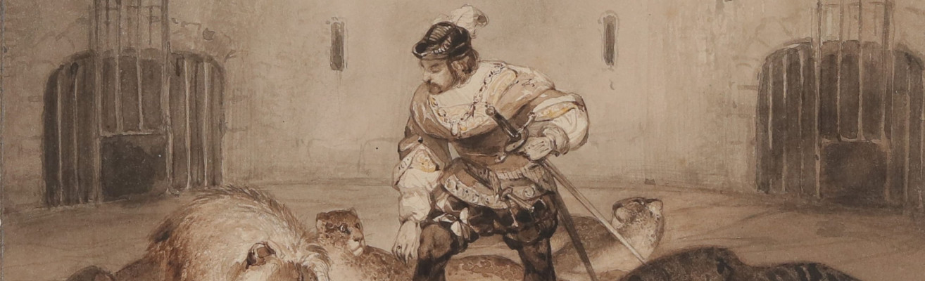 illustration zu friedrich schillers gedicht der handschuh 72424 Zuschnitt